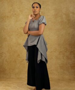 Alternative view of MORAYO Wide-Leg Jumpsuit with Side Tail - Evolve Collection
