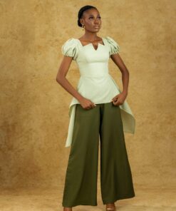 MORAYO Wide-Leg Jumpsuit with Side Tail - Evolve Collection