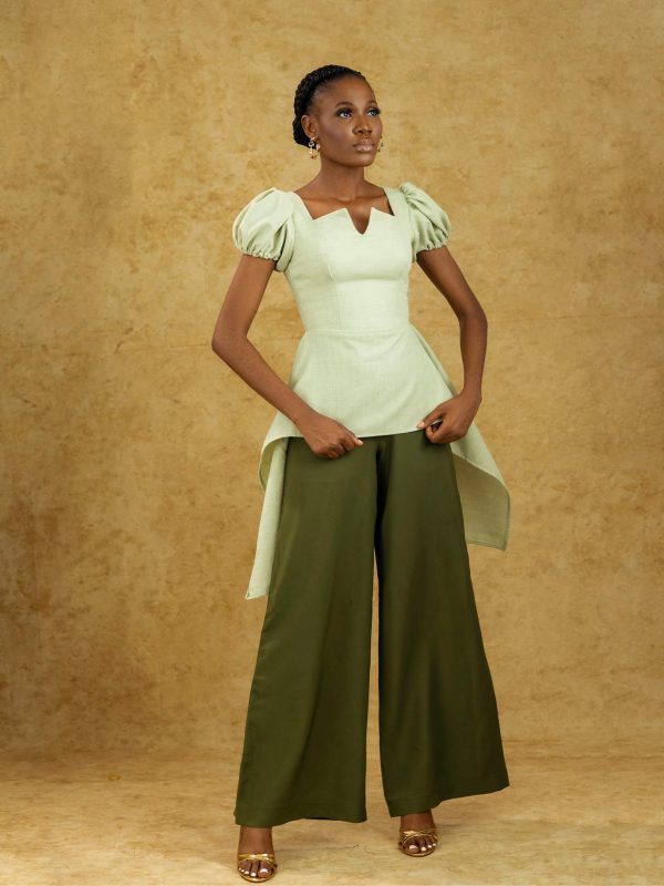 MORAYO Wide-Leg Jumpsuit with Side Tail - Evolve Collection