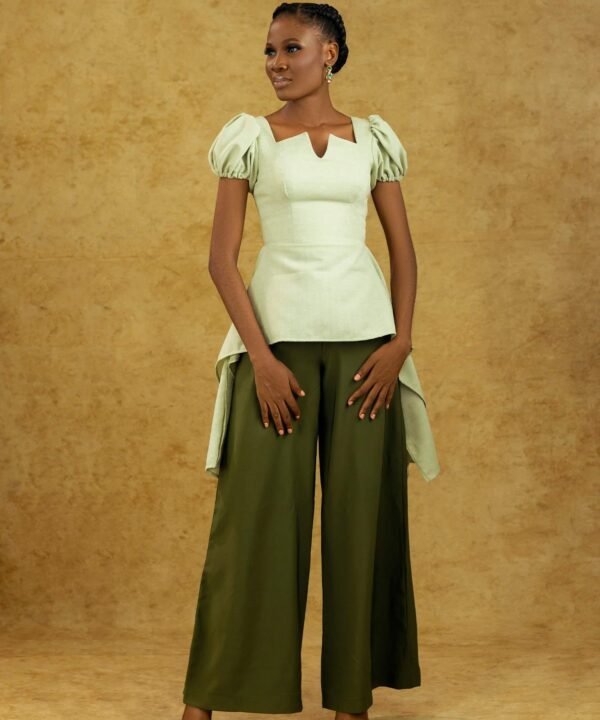 MORAYO Wide-Leg Jumpsuit with Side Tail - Evolve Collection - Image 3