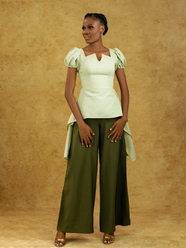 MORAYO Wide-Leg Jumpsuit with Side Tail - Evolve Collection - Image 3