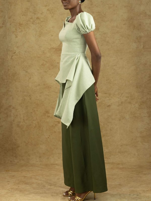 MORAYO Wide-Leg Jumpsuit with Side Tail - Evolve Collection - Image 5