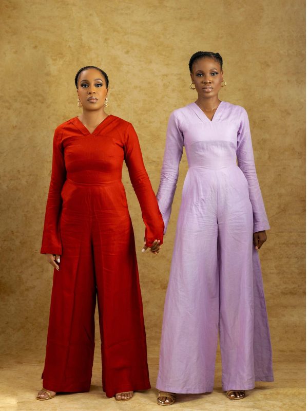 AYOKA Red & Purple Wide-Leg Jumpsuit - Bojamiley Evolve Collection, All Colors - Image 3