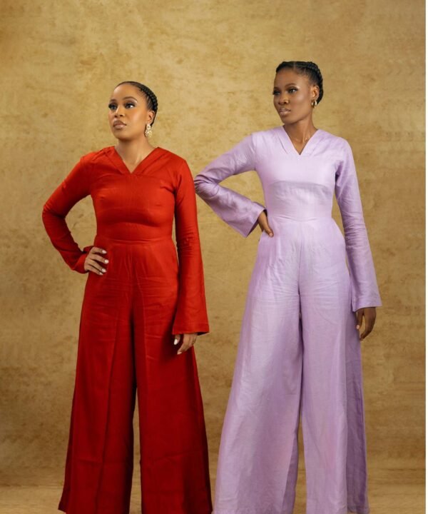 AYOKA Red and Purple Wide-Leg Jumpsuit | Evolve Collection - Image 5