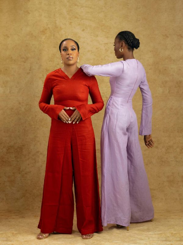 AYOKA Red & Purple Wide-Leg Jumpsuit - Bojamiley Evolve Collection, All Colors - Image 7