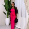 Breez Set – Women's Wide-Leg Pants & Black Mesh Kimono with Bodysuit | Elegant & Breathable Outfit