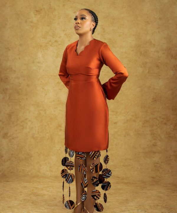 ARAIRE  Fringed Midi Dress. FREE Delivery Nationwide - Image 3
