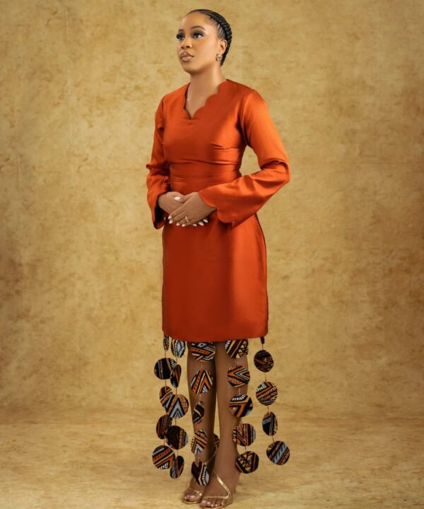 ARAIRE Fringed Midi Dress. FREE Delivery Nationwide