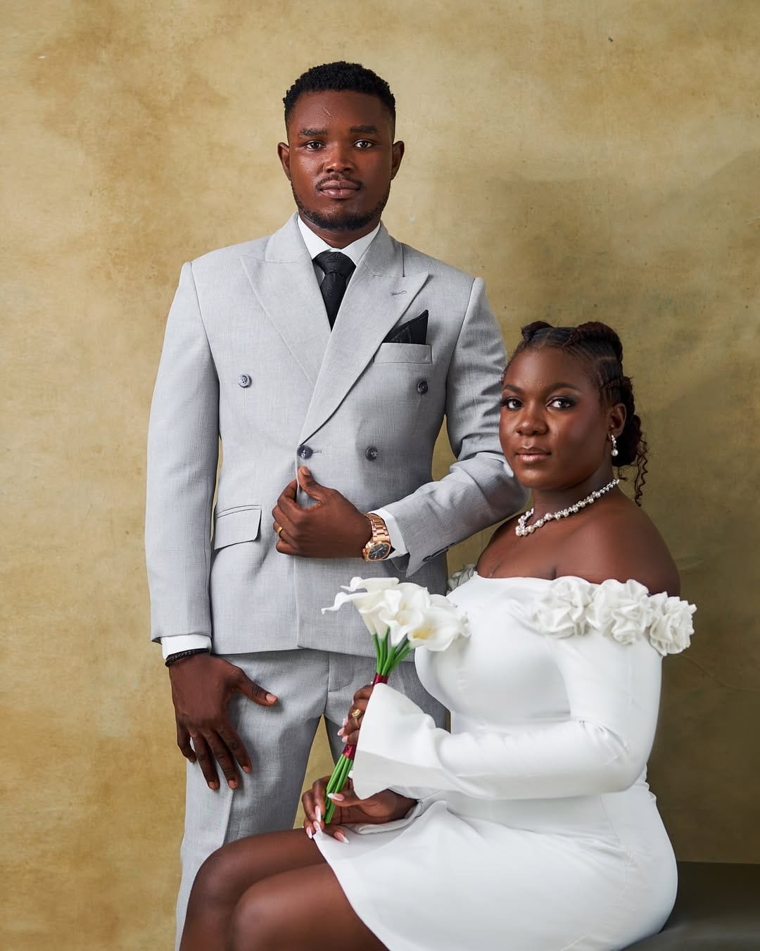 An image of a white court wedding dress for women