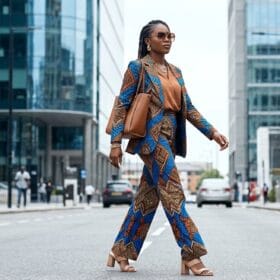 Stylish Nigerian woman wearing a ready to wear outfit in Lagos