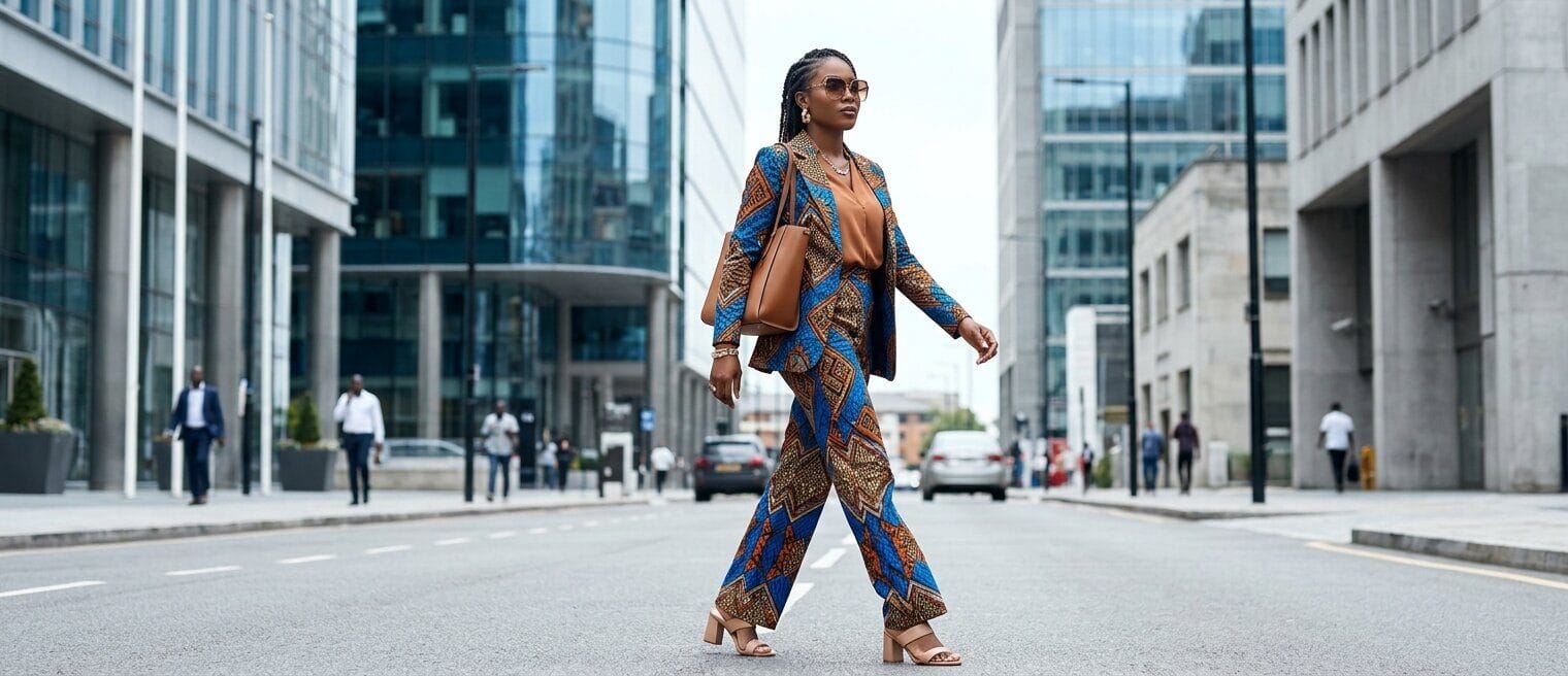Stylish Nigerian woman wearing a ready to wear outfit in Lagos