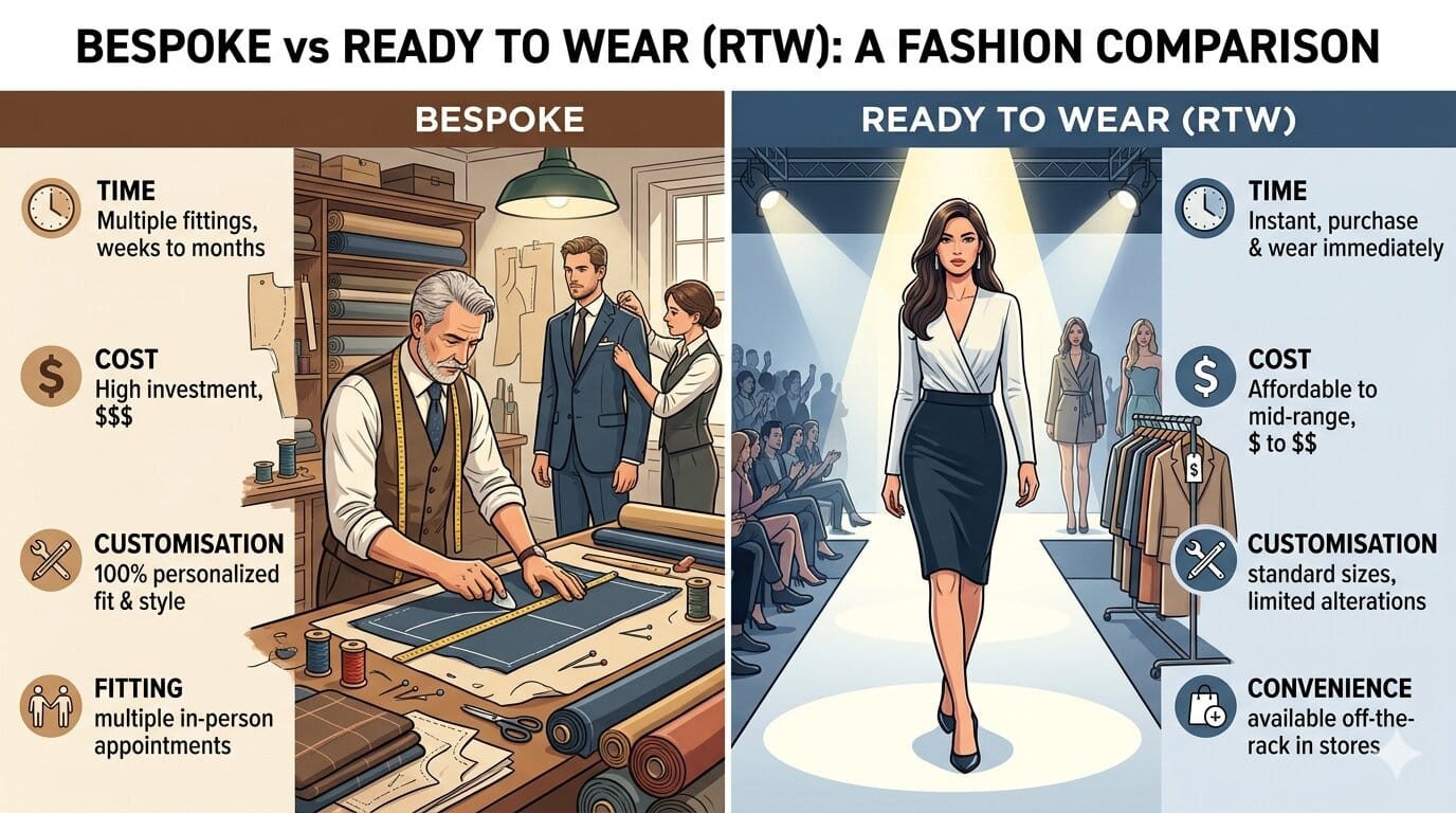 Ready to wear vs bespoke tailoring comparison in Nigerian fashion