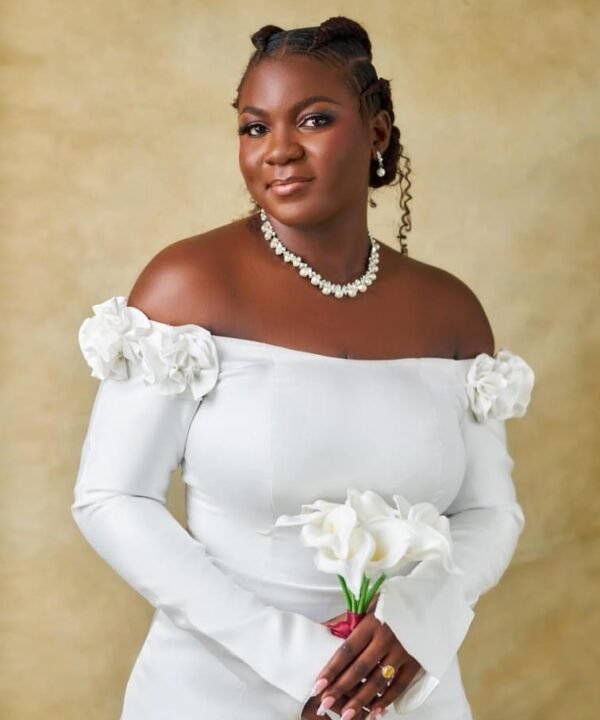 Elegant long sleeve white court wedding dress for women by Bojamiley featuring a modern minimalist civil bridal design perfect for registry and intimate weddings.