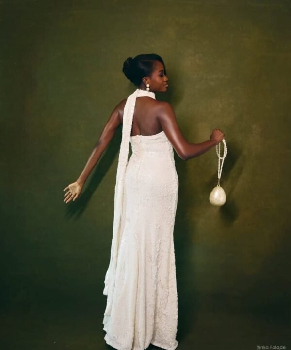 fitted wedding reception gown