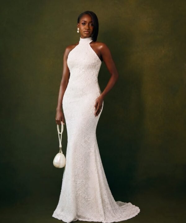 Alternative view of OHITA Reception Wedding Dress | Halter Neck Second Look for the Bride