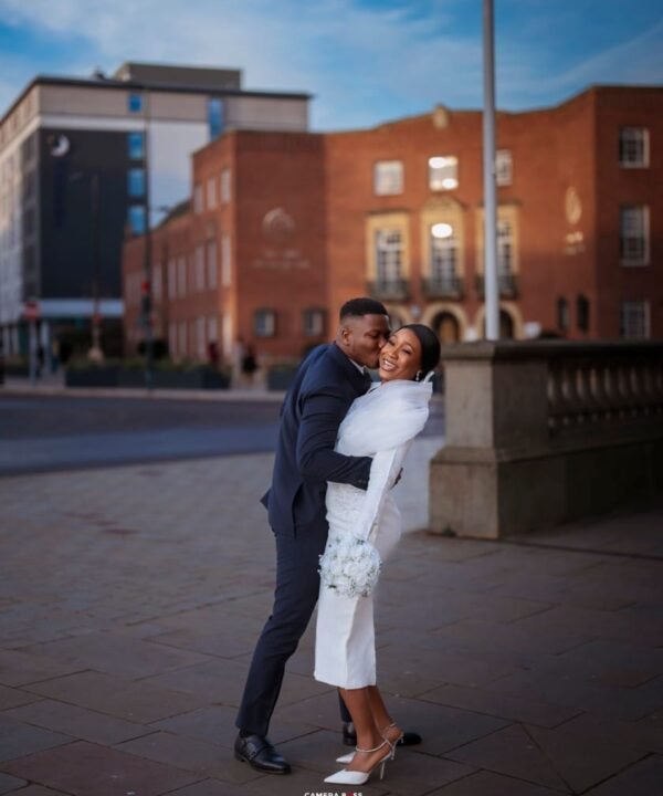PRECIOUS Court Wedding Dress – Elegant Long Sleeve Civil Bridal Gown - Image 3