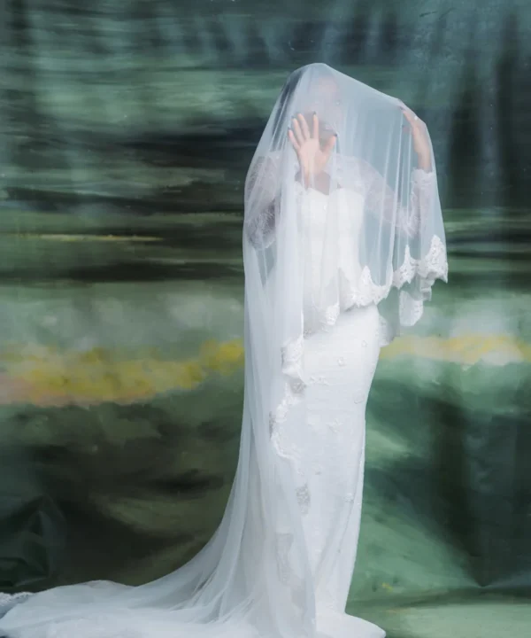 Luxury white wedding dress made by Bojamiley