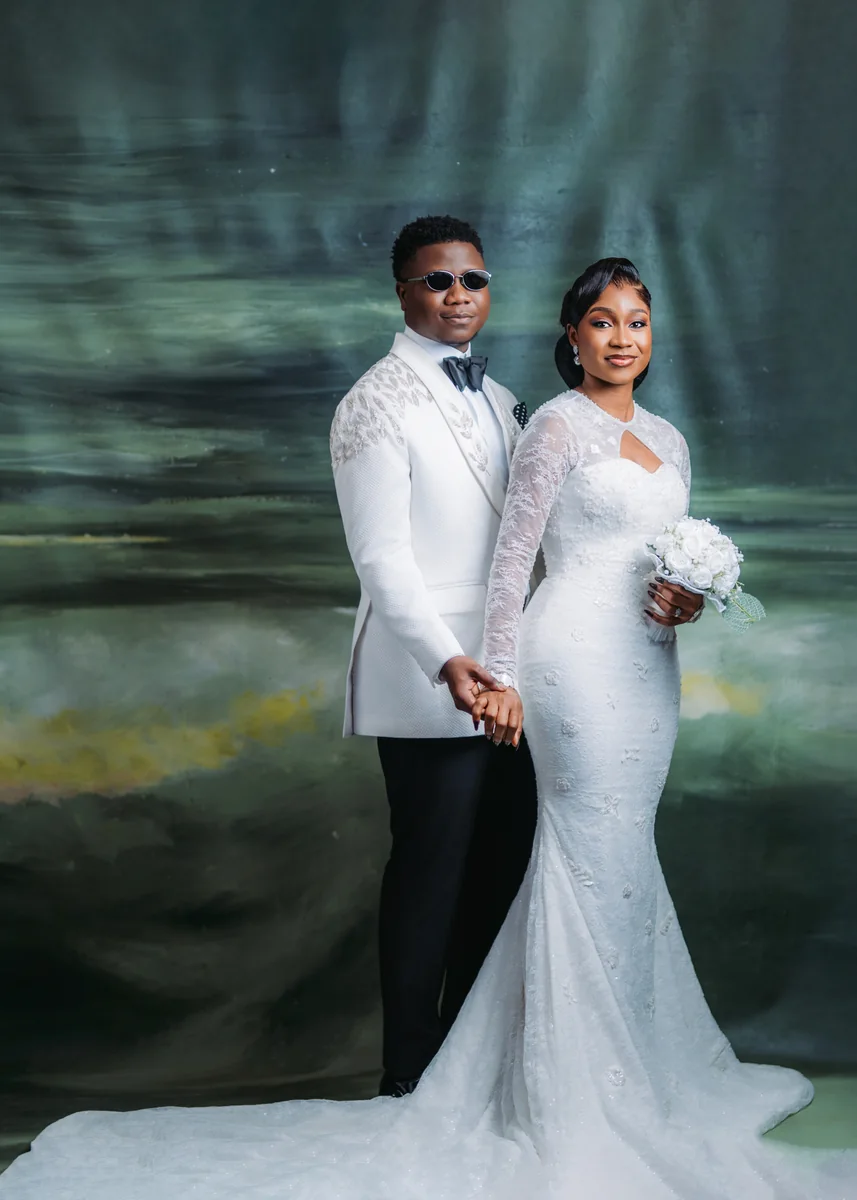 Luxury white wedding dress made by Bojamiley