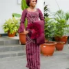 OMOTOLA Pearl Beaded Aso Oke Engagement Dress with Gele