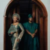 MAYOKUN Emerald and Gold Aso Oke Bridal Outfit | Yoruba Traditional Wedding Attire with Gele